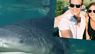 Hamile kadın, eşini köpekbalığından kurtardı