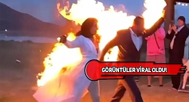 ABD'li Dublör Çift Alevler İçinde Evlendi!