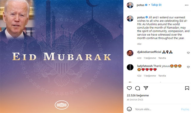 Başkan Biden'den Bayram Kutlaması
