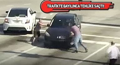 Florida'da Kadın Sürücü Direksiyon Başında Bayıldı