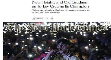 Trabzonspor New York Times'in Manşetinde...