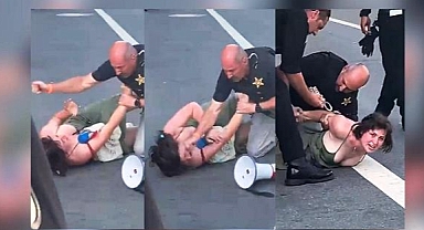 Biden'ı Protesto Eden Kadına Sert Müdahale