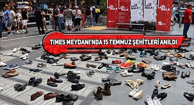 NY'a 15 Temmuz Şehitleri İçin 251 Ayakkabı Bırakıldı