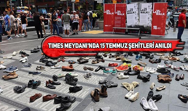 NY'a 15 Temmuz Şehitleri İçin 251 Ayakkabı Bırakıldı