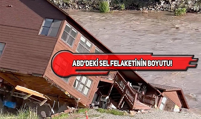 Yellowstone'daki Sel, Bir Evi Nehre Sürükledi