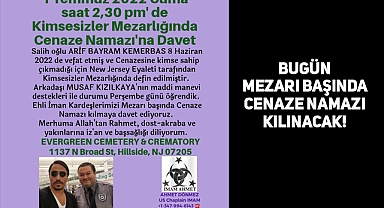 NJ'de Ölen Türk, Kimsesizler Mezarlığına Defnedildi