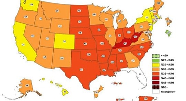 ABD'nin Obezite Haritası Çıkarıldı
