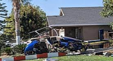 California'da Helikopter Bahçeye Düştü: 2 Yaralı 