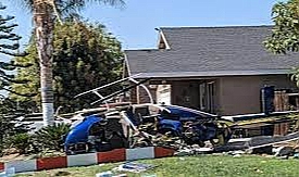 California'da Helikopter Bahçeye Düştü: 2 Yaralı