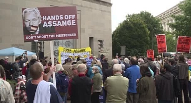 Washington'da Wikileaks Kurucusu Assange Destek