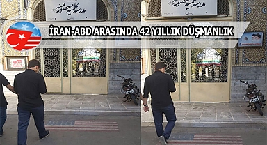 İran'da ki Amerikan Bayrakları