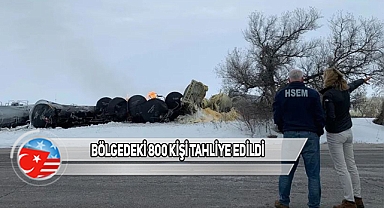 Minnesota'da Etanol Yüklü Tren Devrildi Yangın Çıktı