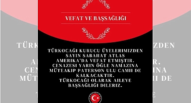 NJ Türk Ocağı Derneği'nden Sabahat Atlas Vefat Etti