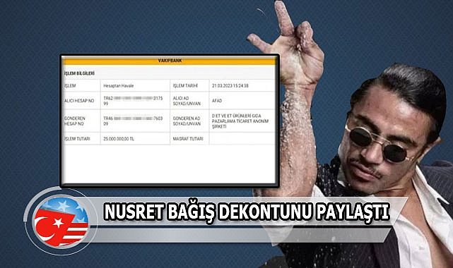Nusret AFAD'a Verdiği Sözü Tuttu