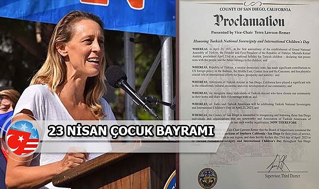 San Diego'da 23 Nisan Çocuk Bayramı İlan Edildi