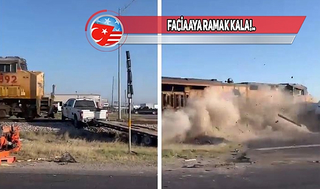 Texas'ta, Yük Treni Raylardaki Aracı Biçti