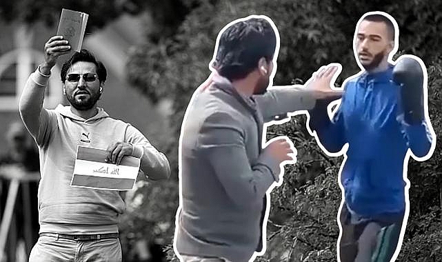 Boks eldivenli gençten, İsveç'te Kur'an yakan kişiye sokak ortasında meydan dayağı!