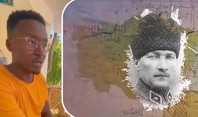 Amerikalı genç 1. Dünya Savaşı haritasını gösterdi, Atatürk'e övgüler dizdi: Bir adamın sayesinde...