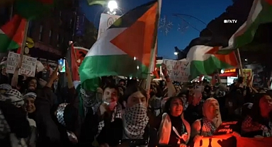 Filistin'e destek protestosunda polisten sert müdahale!