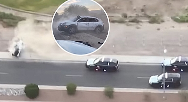 İnsan kaçakçısı polisten kaçamadı, takla atan araçtan 9 göçmen çıktı