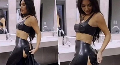 Kim Kardashian'ın zor anları: Ceketle gizleyebildim