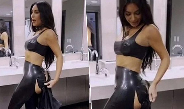 Kim Kardashian'ın zor anları: Ceketle gizleyebildim