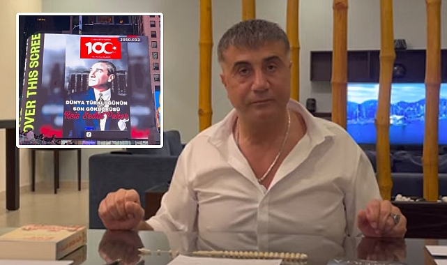 Times Meydanı'nda Sedat Peker'in Cumhuriyet Bayramı mesajı yayınlandı