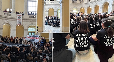 Yahudi aktivistlerden ABD Kongresi'nde 'ateşkes' protestosu!