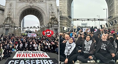 ABD'de Gazze'ye destek eylemleri sürüyor: Manhattan Köprüsü'nü kapattılar