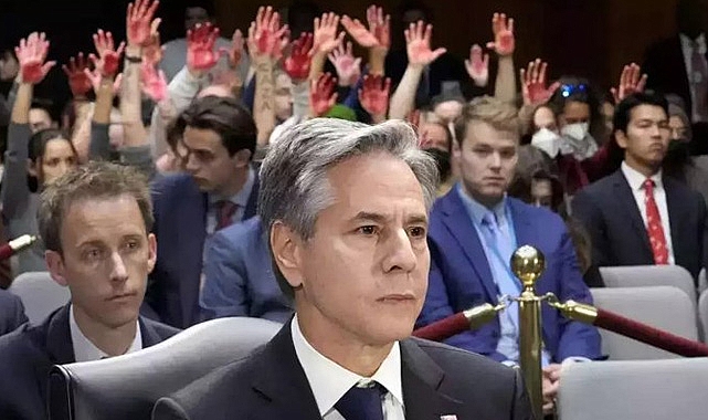Blinken'e ABD Kongresi'nde büyük şok: Kana bulanmış ellerini havaya kaldırdılar!