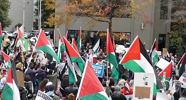 California'da Gazze'ye destek eylemi: Kongre binasını bastılar