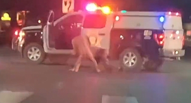 Las Vegas'ta çıplak saldırgan dehşet saçtı