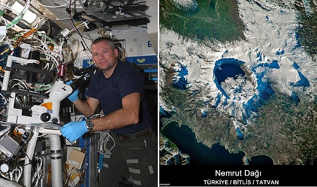 NASA Astronotu Mogensen, Nemrut Gölü'nü fotoğrafladı: Sosyal medyada gündem oldu