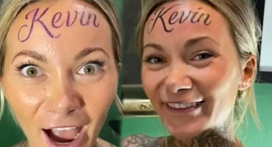 Sosyal medya fenomeni erkek arkadaşının adını alnına dövme yaptırdı!