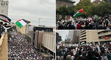 Texas'ta Gazze'ye destek eylemi: Kovboylar at sırtında geldi!