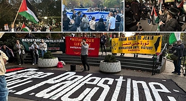 Washington Square Park'ta Filistin'e destek eylemi düzenlendi: İsrail yanlısı grup karşı eylem düzenledi