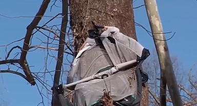 Kasırgaya kapılan bebek, ağacın üzerinde bulundu