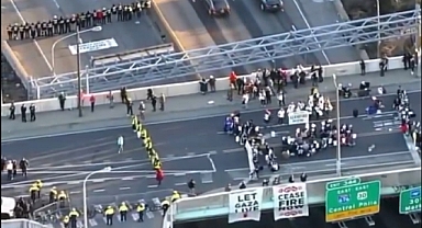 Philadelphia'da Gazze'ye destek gösterisi: I-76 yolu trafiğe kapatıldı!