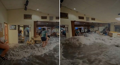 Marshall Adaları'ndaki ABD askeri üssü, dev dalgaların kurbanı oldu