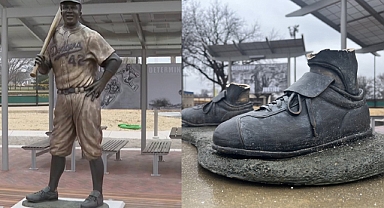 Ünlü beyzbol oyuncusu Jackie Robinson'un heykeli çalındı!