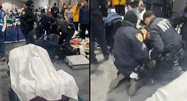 New York'ta sığınma evinde göçmen-polis çatışması: Şiddetli kavga kameralara yansıdı