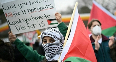 ABD'de İsrail Büyükelçiliği önünde yapılan protesto: Gazze saldırılarına tepki