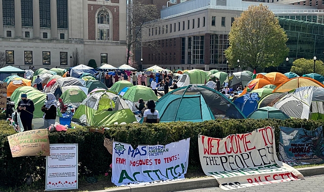 Columbia Üniversitesi'nde Protestolar Hız Kesmeden Sürüyor!