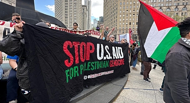 New York'ta Filistin'e Destek Gösterisi Büyük İlgi Çekti: Öğrenci ve İşçi Birliği