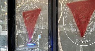 ABD'nin Sidney Konsolosluğuna "Özgür Gazze" Yazıldı!