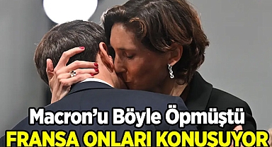 Fransa Mocron'un Bu Ateşli Öpücüğünü Konuşuyor