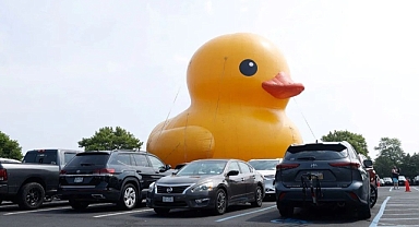 Dünyanın En Büyük Lastik Ördeği New York'ta Sergileniyor