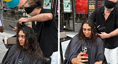Hair Artist Ramazan Yılmaz, ABD'de Gözleri Bağlı Şov Yaptı!