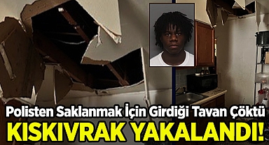 Polisten Saklanmak İçin Girdiği Tavan Çöktü: Polise Böyle Yakalandı!