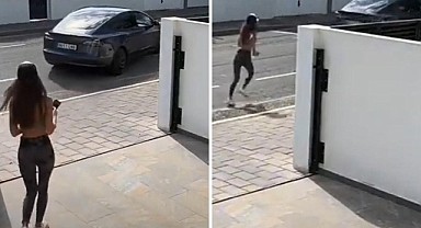 Garaja Park Etmesi Gereken Tesla Sokakta Tur Attı